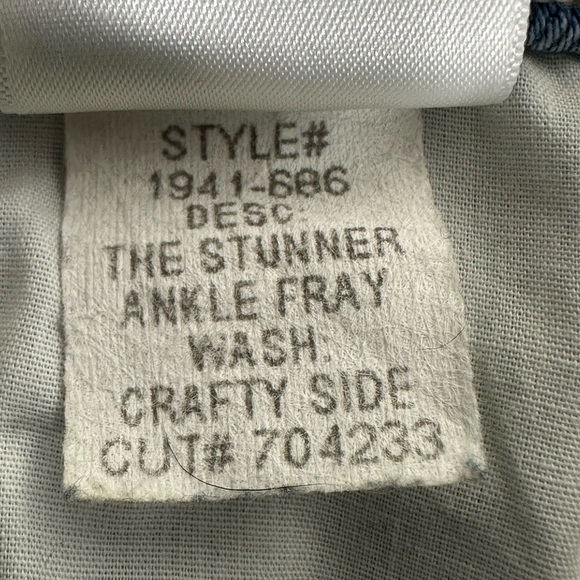 MOTHER The Stunner Ankle Fray in Crafty Side sz 25 - Picture 12 of 14